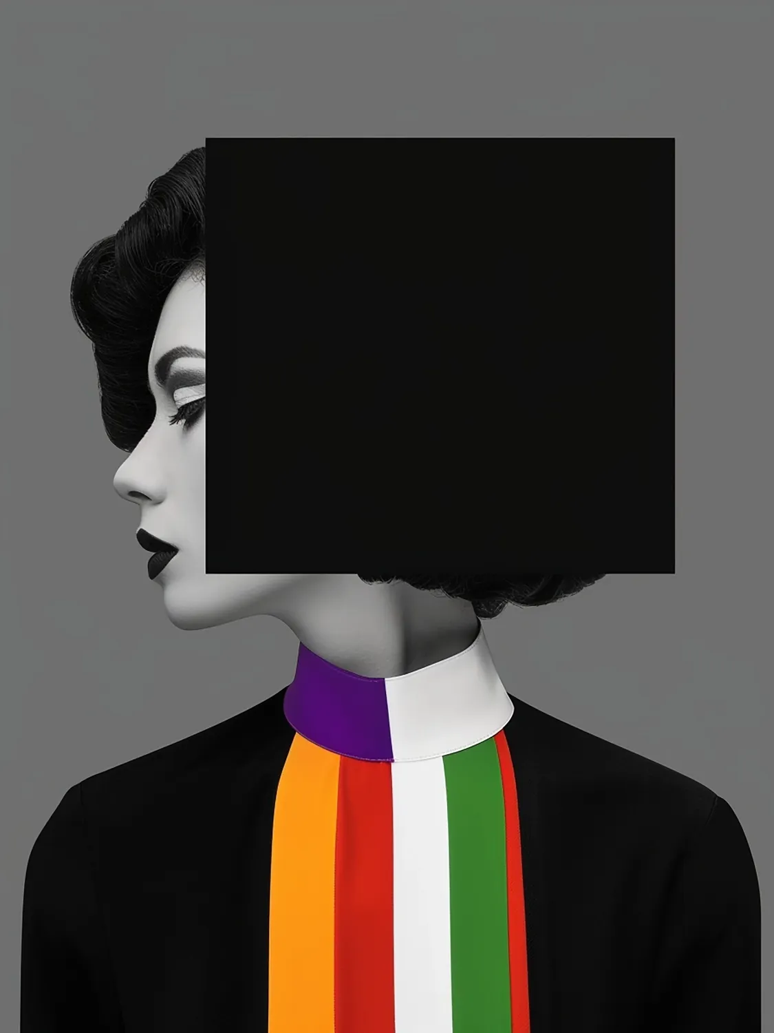 Profil occulté par un carré noir